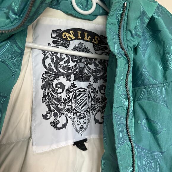 Vintage Nils Womens Ski Puffer Jacket 12 Blue 90s Y2K Retro Nostalgia Outdoor - Picture 8 of 12